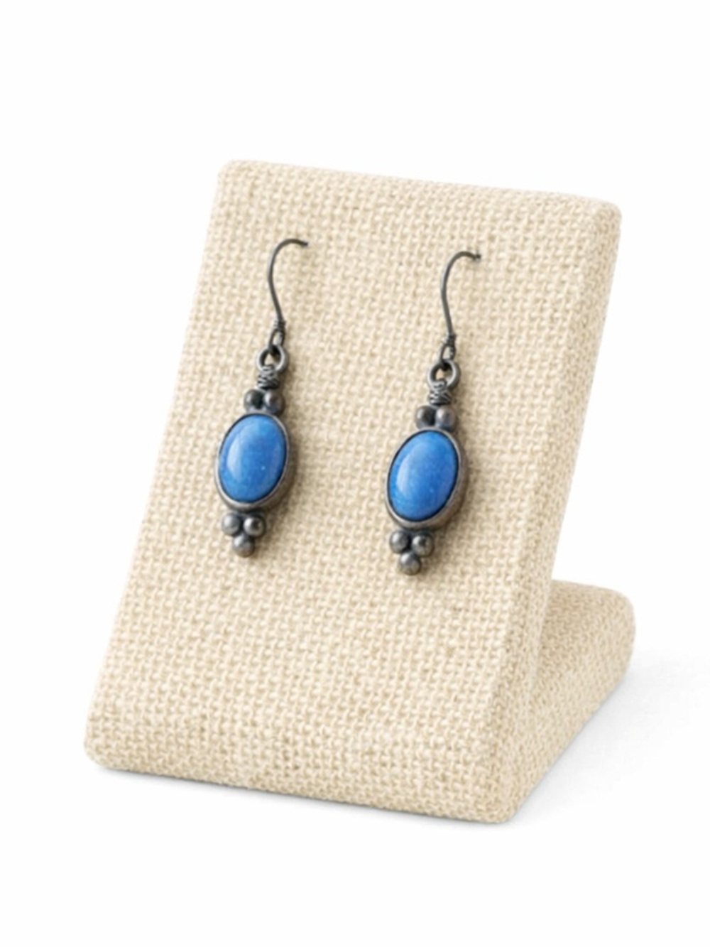 Vintage Navajo Turquoise Sterling Silver Dangle Earrings